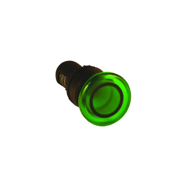 Кнопка SW2C-MD "Грибок" зеленая с подсв. 220В NO /EKF PROxima/ (10)