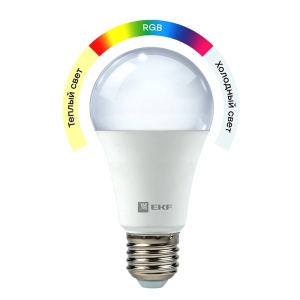 Умная лампа "Connect RGBW" 8Вт, 806Лм, 2700-6500К RGB, E27  /EKF/