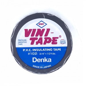 Изолента ПВХ  18мм х 20м ЧЕРНАЯ "Vini Tape" /DENKA, Япония/ (1)