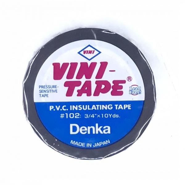 Изолента ПВХ  19мм х  9м ЧЕРНАЯ  "Vini Tape" /DENKA, Япония/ (1)