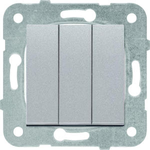 3кл.выкл. без рамки, с/у  серебро "KARRE PLUS" WKTT0015-2SL-RES /PANASONIC/ (12)