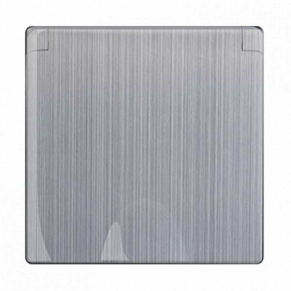 Накладка для розетки IP44 с крышкой глянц. никель "METALLIC" /Werkel/ (10)