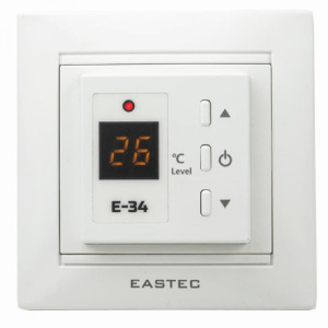 Терморегулятор элект. с/у 3,5кВт, аналог UTH 150 белый, вынос. датчик t, E-34 /EASTEC, Корея/