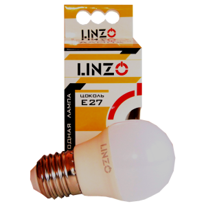 Лампа LED шарик  8Вт E27 3000K 150-265В 680Лм P45 /LINZO/ (10/100)