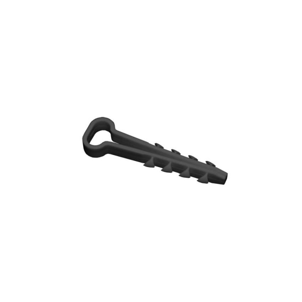 Дюбель-хомут  5 × 10 мм для плоского кабеля черный (50 шт/уп) /EKF PROxima/ (50/200)
