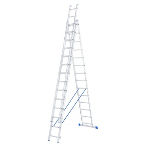 Лестница, 3 х14 ступеней, алюм., трехсекционная, раб.высота 7.5 /СИБРТЕХ, Россия/