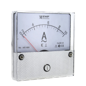Амперметр  аналоговый  10A  AM-A801 80х80 (круглый вырез) прямое подключение /EKF PROxima/