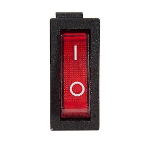 Выключатель для ЭВН 1-клавишный 13х30мм с индикацией (16А 250В)